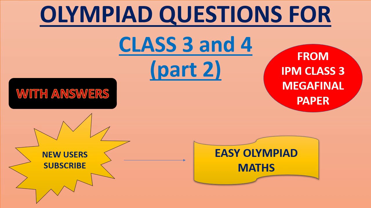 Olympiad Questions for Grade 3 and 4 # part 2 # with Answers and Hints ...