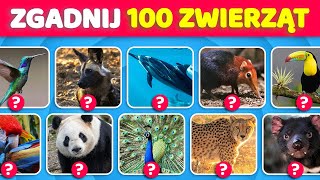 Zgadnij 100 zwierząt w 3 sekundy🐘🦘🦍 Od łatwych do niemożliwych!