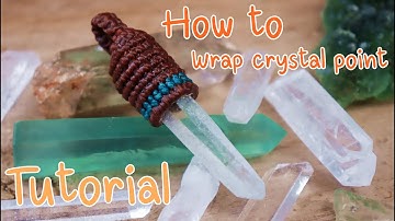Macrame crystal necklace diy - Tutorial - How to make handmade jewellery with waxed thread