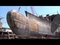 内航貨物船・松浦新船型 「せいかい丸」 船最前部下ブロック搭載⑲～切り合わせ⑬～溶接作業⑯（55）