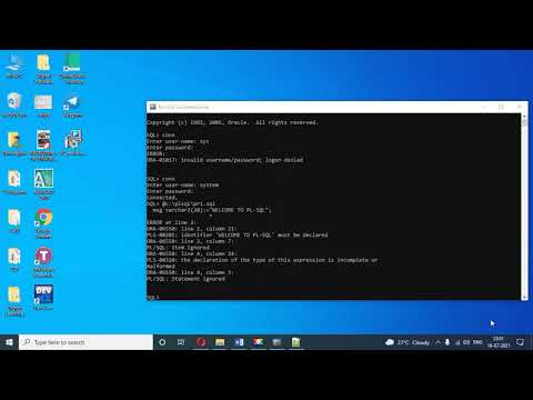 plsql  - how to run in command line || class 1st