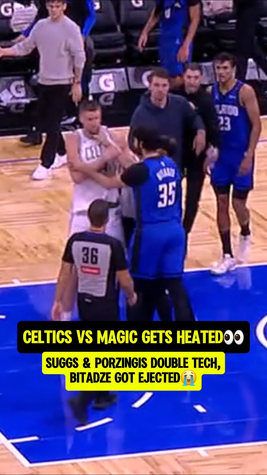 Bitadze Ejected For throat grab?