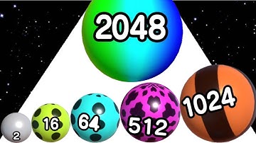 Ball Run :Number Master 2048 - Colorful Balls Numbers Game - ASMR Gameplay Walkthrough android, iOS