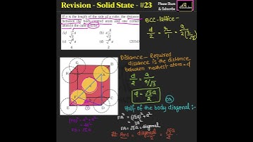 23 | Solid State Revision | Solid State for NEET | Solid State for IIT JEE | NCERT Chemistry #Shorts