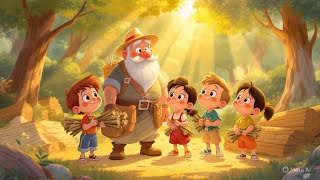 UNION IS STRENGTH | A WOOD CUTTER AND HIS FOUR SONS | ANIMATION STORY | AI TOONVERSE | IN HINDI 