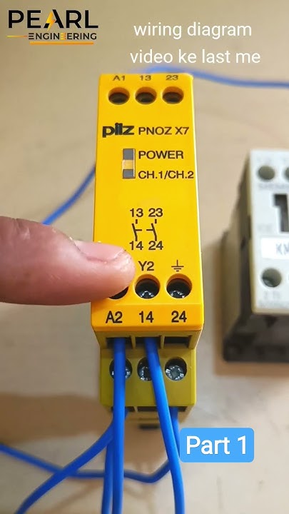 Pilz pnoz x7 emergency safety relay wiring part 1 #electrical #relay #
