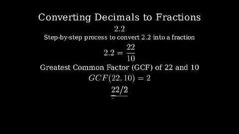 2.2 as a Fraction (simplified form)