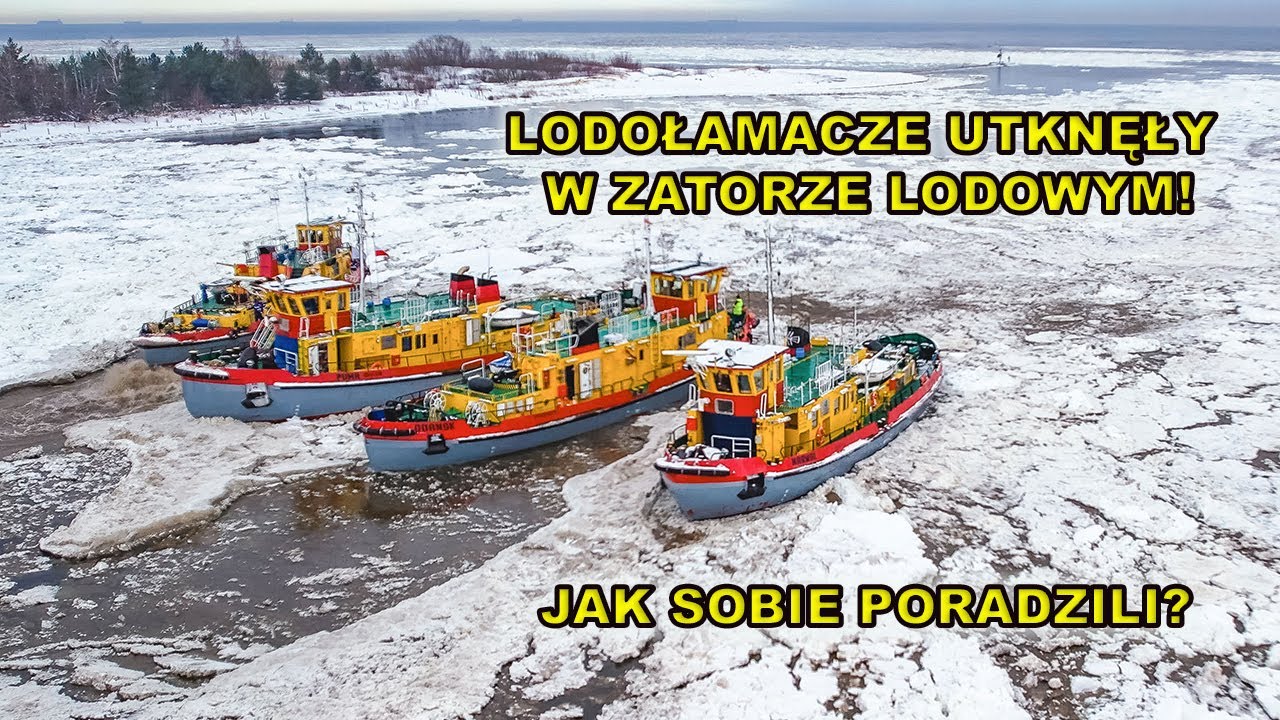 Lodołamacze utknęły w zatorze lodowym.Jak sobie poradzili z tym problemem?