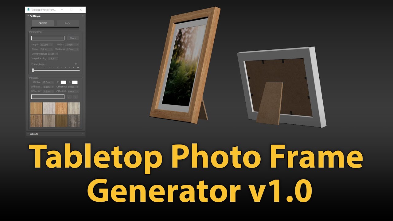 Tabletop Photo Frame Generator v1.0 - YouTube