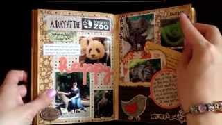 Staycation/Vacation Journal Flip Through - Altered Book Mini Album