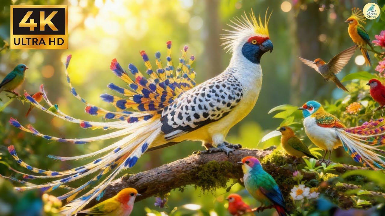 Piano Dreams in Nature: The Magical Symphony of Fantasy Rainbow Birds