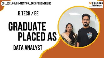 Student Placement Story as Content DATA ANALYST | QSpiders | Rajajinagar