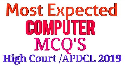 Most Expected Computer MCQ