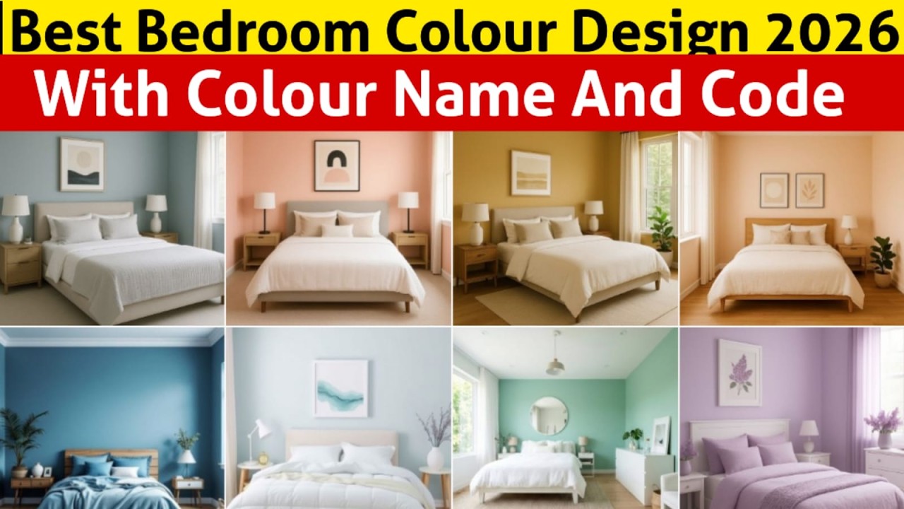 Best Bedroom Colour Combination Idea/ Bedroom Colour Design With Code ...