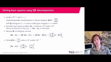3-6 Solving least squares problems using QR decomposition