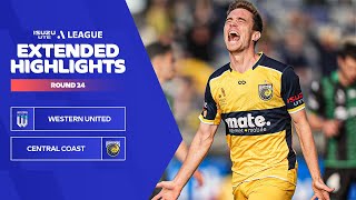 Western United v Central Coast - Extended Highlights | Isuzu UTE A-League 2023-24 | Round 24