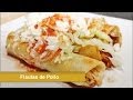 TACOS DORADOS - FLAUTAS DE POLLO - RECETA FACIL