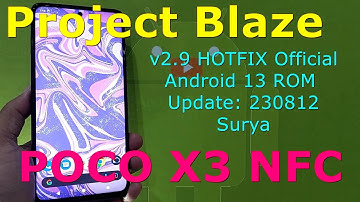 Project Blaze v2.9 HOTFIX Official for Poco X3 Android 13 ROM Update: 230812