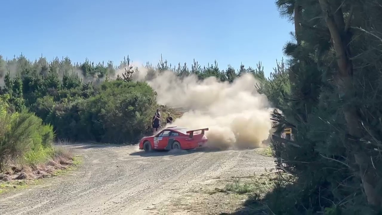 Watching rally cars practice day 