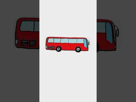 bus drawing colour