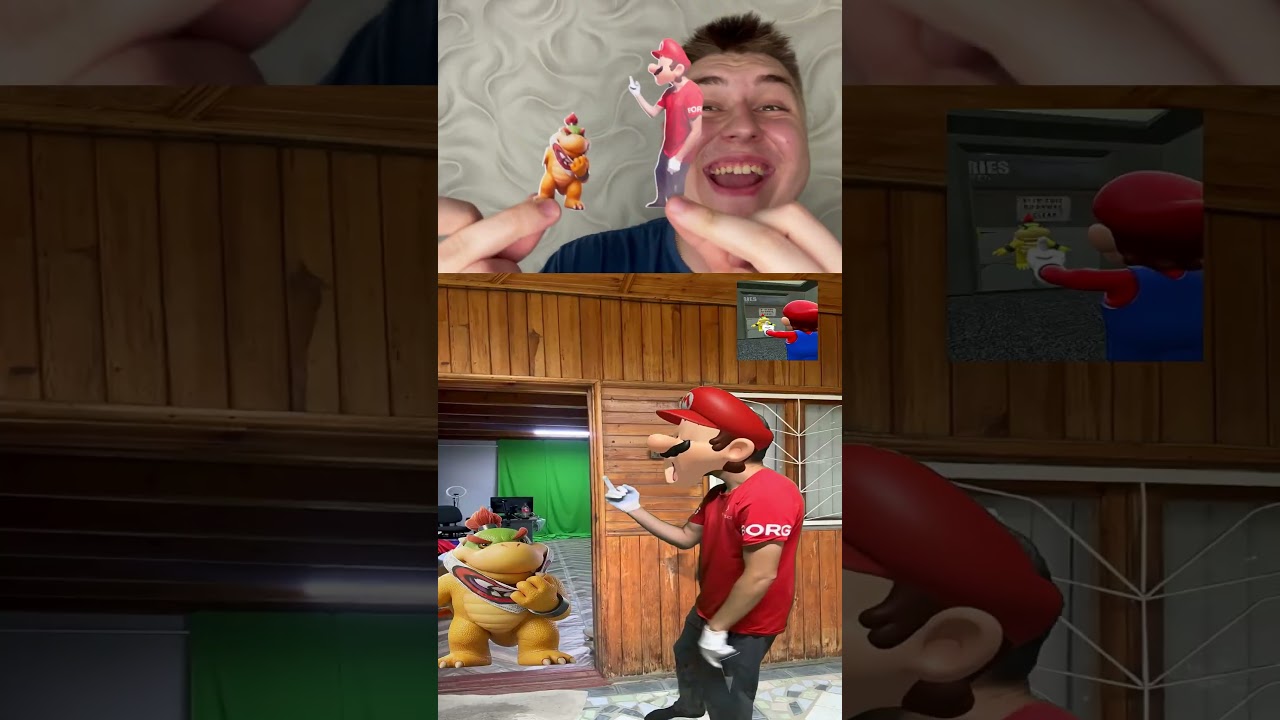 PINK BOX REACT That Bowser Surprise Got Mario 💀 #mario #funny #shorts