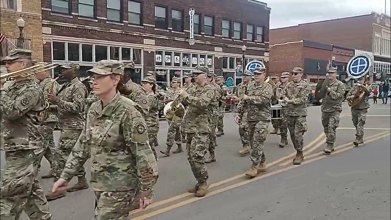The 35th infantry band matches in Emporia's annual All Veterans Tribute