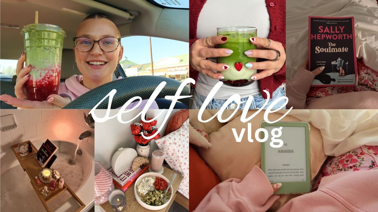 Видеоблог о любви к себе 💌 балую себя, заботу о себе, матчу и чтение книг!!