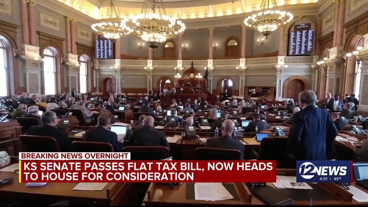 Kansas Senate passes flat tax bill - YouTube