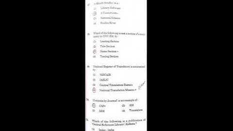 KVS Librarian Exam 2018 Answer Key