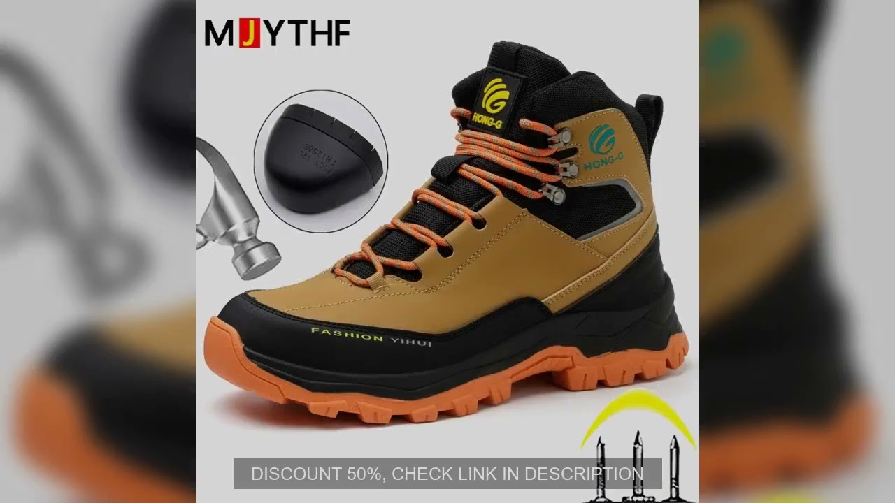 Winter Shoes Safety Boots Men Fashion Work Boots Steel Toe Shoes Puncture-Proof security Protective