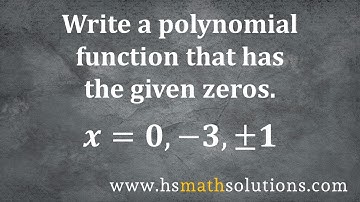 Writing a Polynomial Function from its Roots (Example)