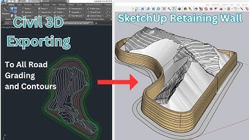 Designing 3D Retaining Walls in SketchUp with Civil 3D Grading and Contours