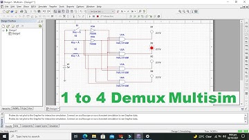 1 to 4 demux simulation in multisim | 1 to 4 demultiplexer simulation in multisim