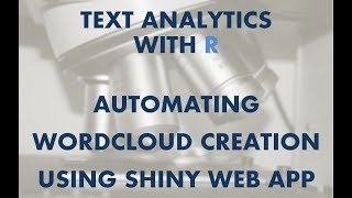 Text Analytics with R - Automating WordCloud in Shiny - Shiny web application tutorial screenshot 3