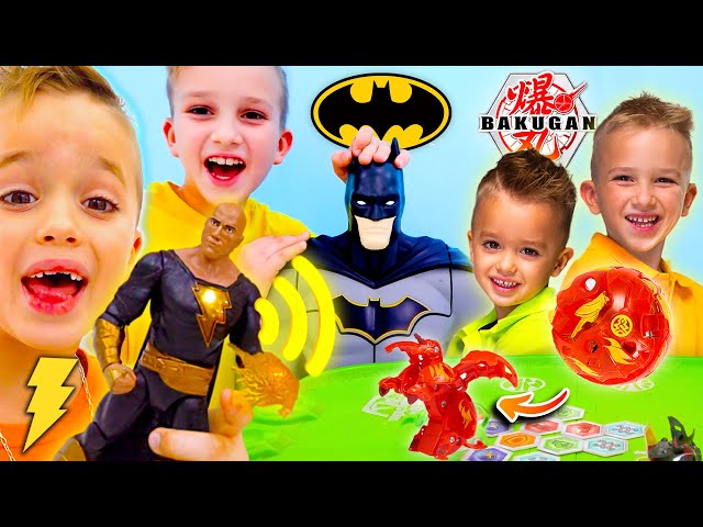 Vlad & Niki Battle Batman, Bakugan & Black Adam class=