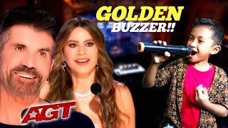 GOLDEN BUZZER!song Making Love Out of Nothing at All Air Supply cover child Americas got talent 2024