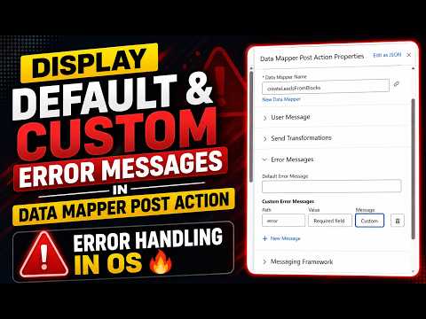 OS111: Display Default & Custom Error Messages in Data Mapper Post Action 🔥 Error Handling in OS