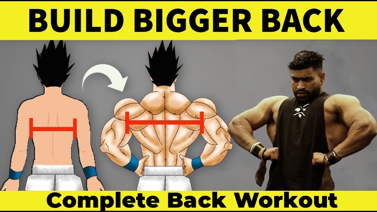 6 Exercises To Build Bigger Back | Complete Back Workout - YouTube