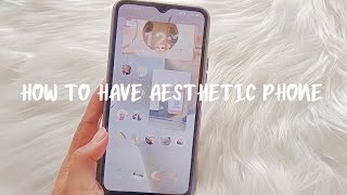 How to have an aesthetic phone 🍃//Korean creamy theme//Vivo y20s||INDONESIA 🇮🇩 screenshot 5