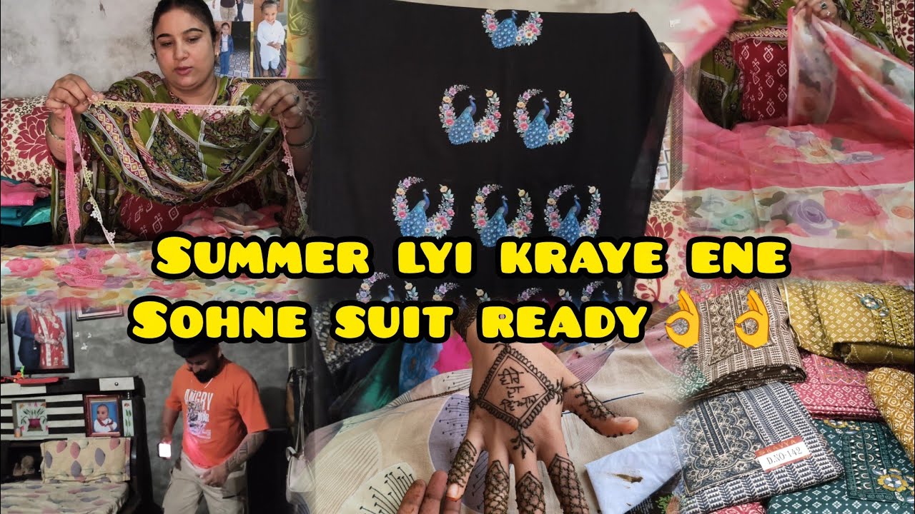 Summer lyi kraye ene sohne suit ready ਗਰਮੀਆਂ ਲਈ ਕਰਾਏ ਇੰਨੇ ਸੋਹਣੇ ਸੂਟ ਰੈਡੀ 🥰👌Deepkamal vlog 😎