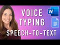 How to Use Speech-to-Text Voice Typing in Word &amp; Docs - Type Hands-Free for Faster Content Creation
