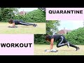 My quarantine workout routine ft stretching | RAIHAANAH MCQUEEN