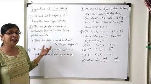 Matrix-Eigen values and their properties