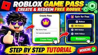 How to Create a Roblox Game Pass (2026) | Spin for Free Robux Tutorial | Step by Step