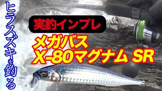 【メガバス X-80マグナムSR 実釣インプレ】レビューしながらヒラスズキを釣る!