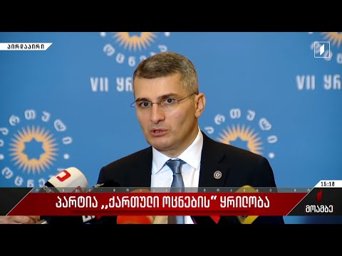 პარტია „ქართული ოცნების“ ყრილობა - მამუკა მდინარაძის განცხადება