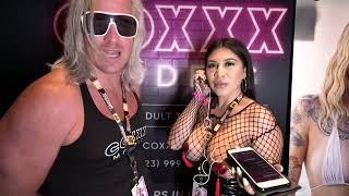 Tokyo Lynn Interview at Miami Exxxotica 2022 at the Coxxx Models booth