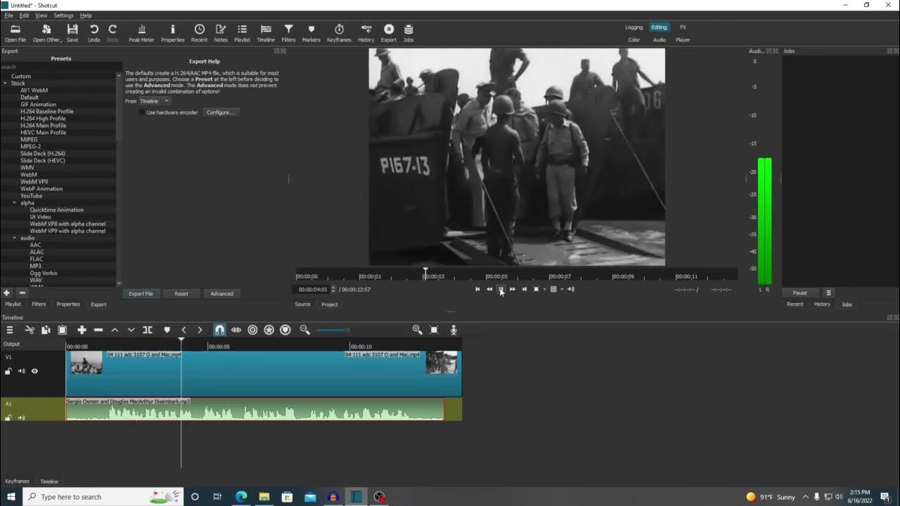 Adding Sound to Video Using Shotcut and Audacity YouTube