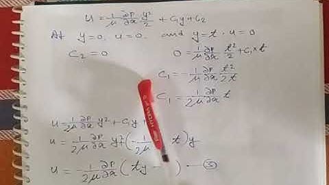 Flow of Laminar fluid between two parallel plates