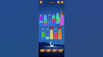 852 level Water sort - color sort game #gameshorts #watercolor #asmr #gameplay #shorts #play